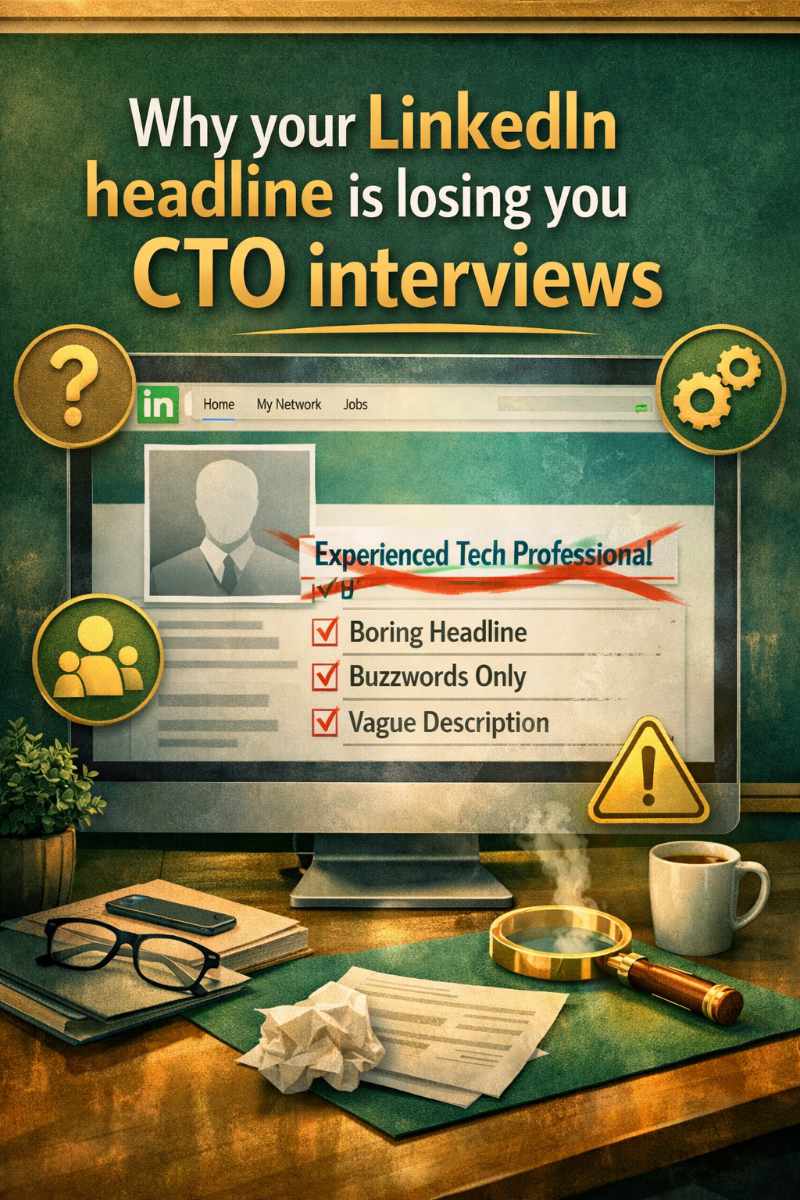 Your linkedin title is loosing you CTO interviews.